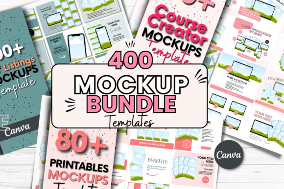 Download Product Mockup Bundle: Canva Editable - Product mockup Collection