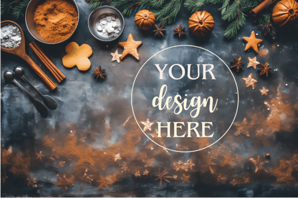 Download Holiday Baking Flatlay Product Mockup 5 - Product mockup Collection